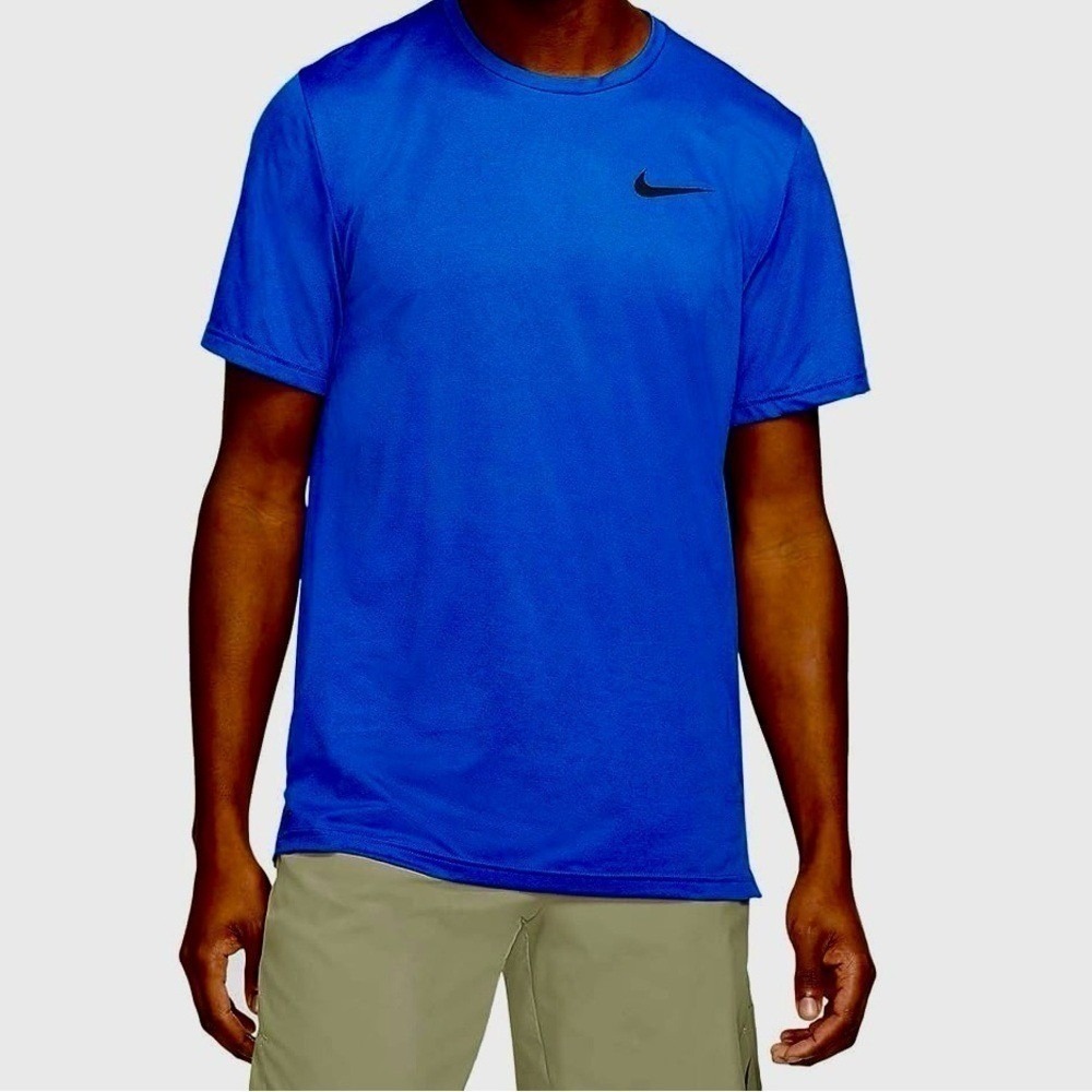 Nike Blue Dri-Fit UV Short Sleeve T-Shirt Top